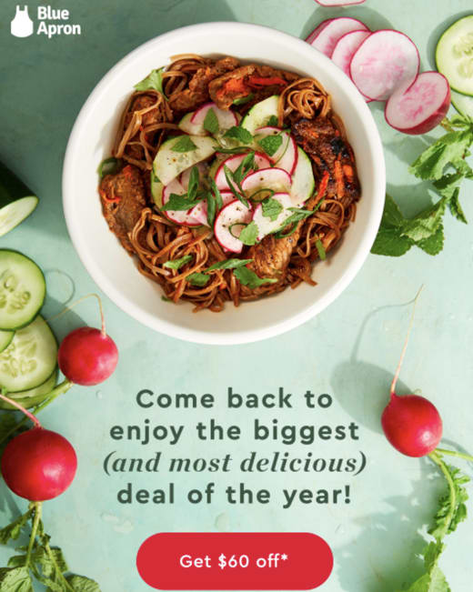 Blue Apron Black Friday Campaign