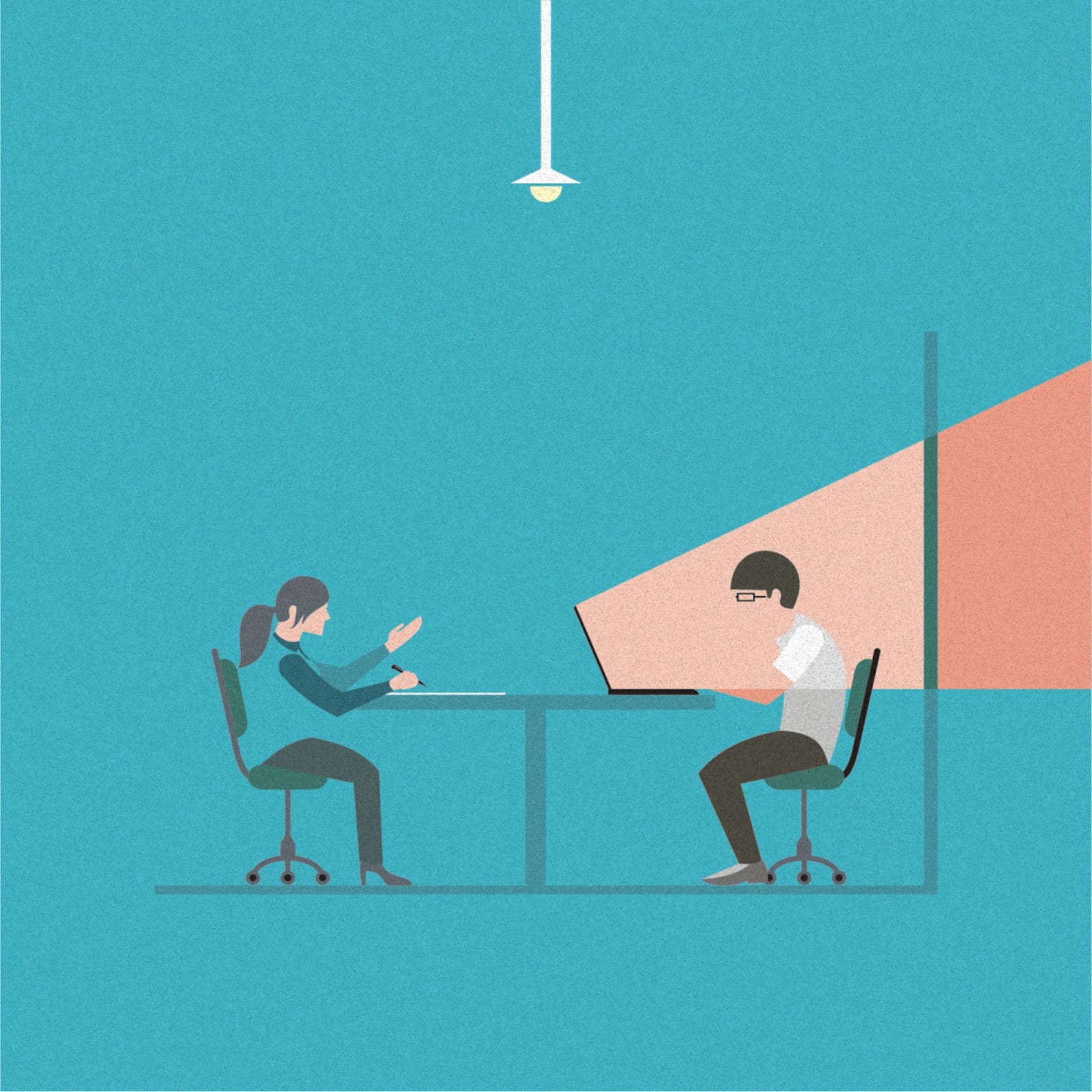 interview cartoon graphic