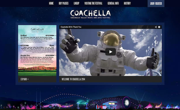 Web design for Coachella