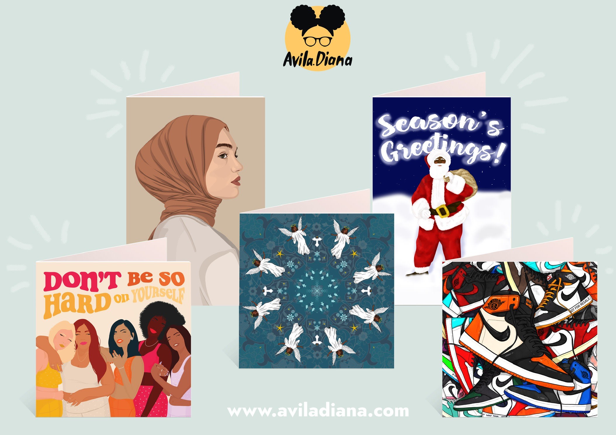 Collage of card designs made by avila.diana