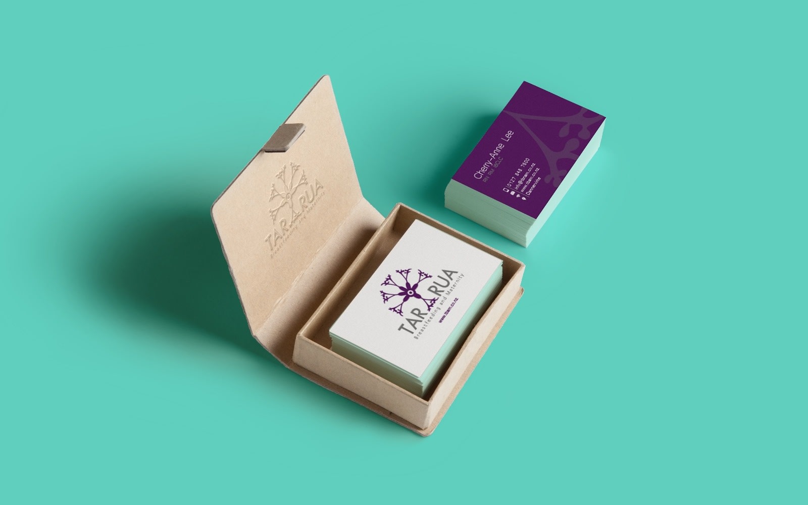 Business card with custom color