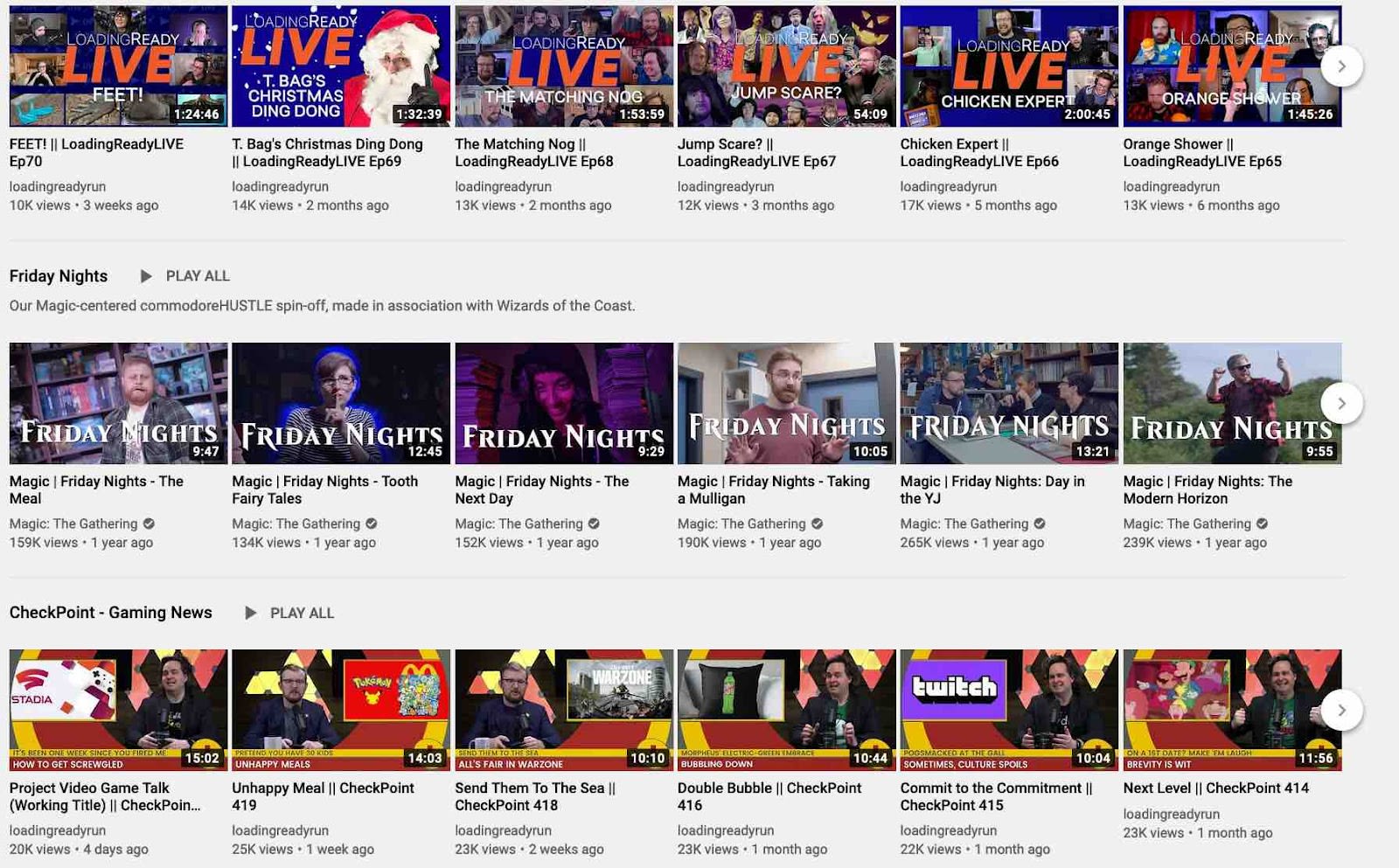 loadingreadyrun sections