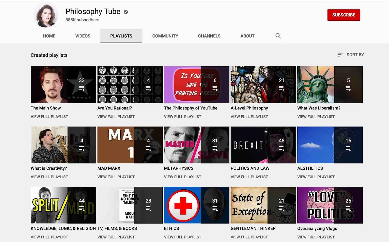 Philosophy Tube playlists