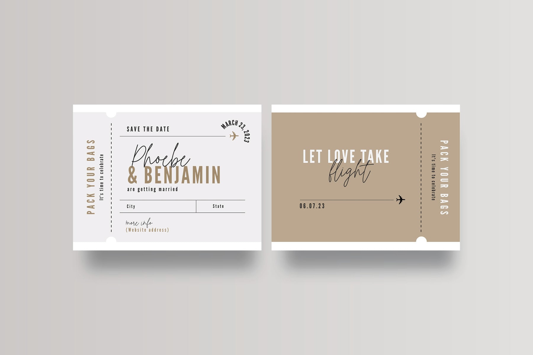Wedding invitation - passport destination idea