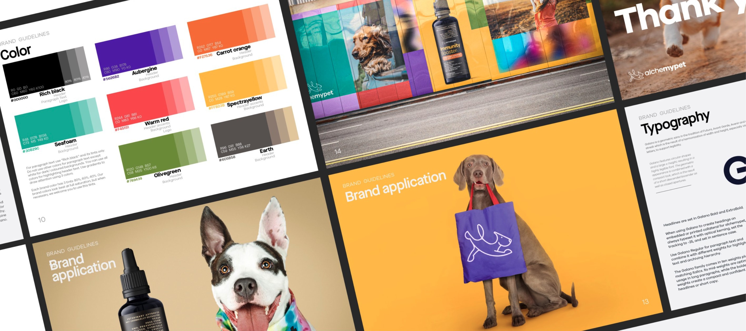 Brand style guide design for a pet food company