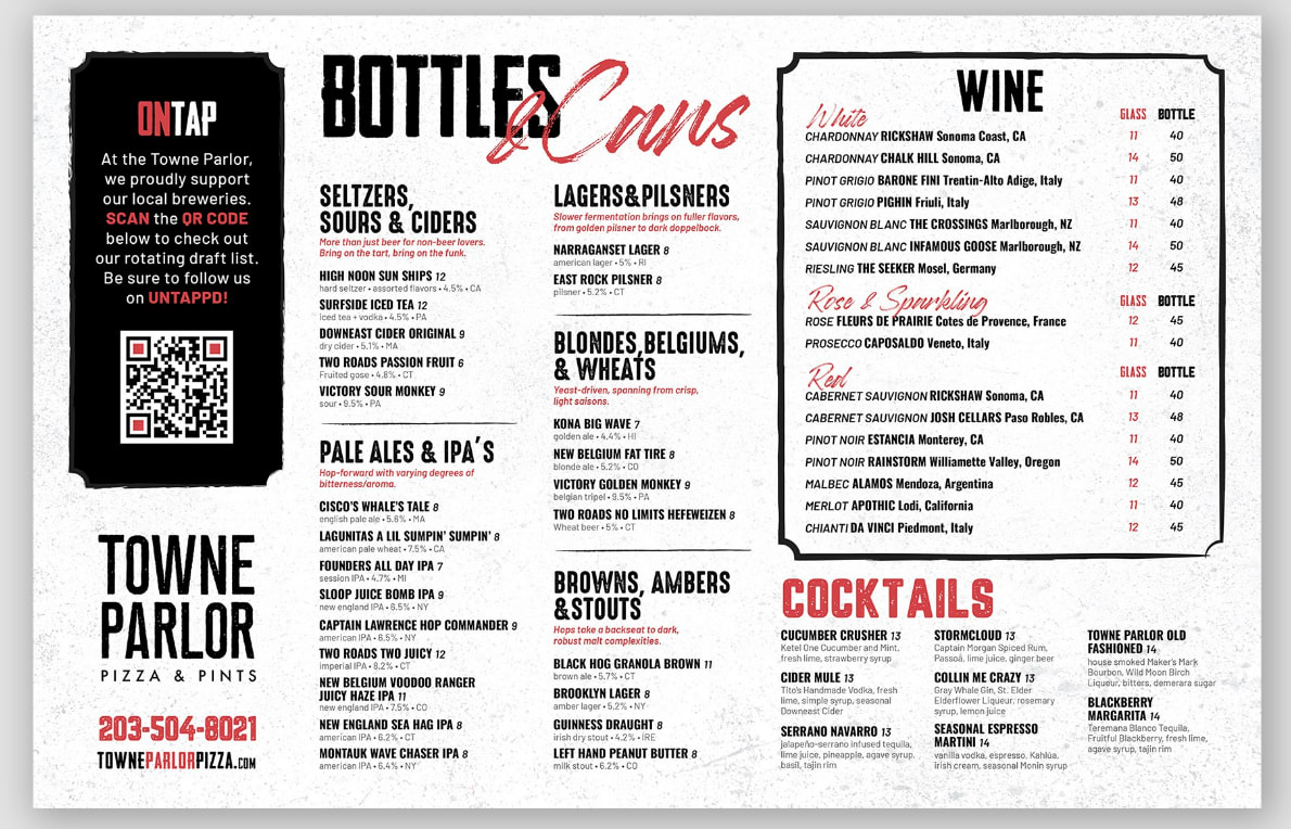 Brochure example with QR code