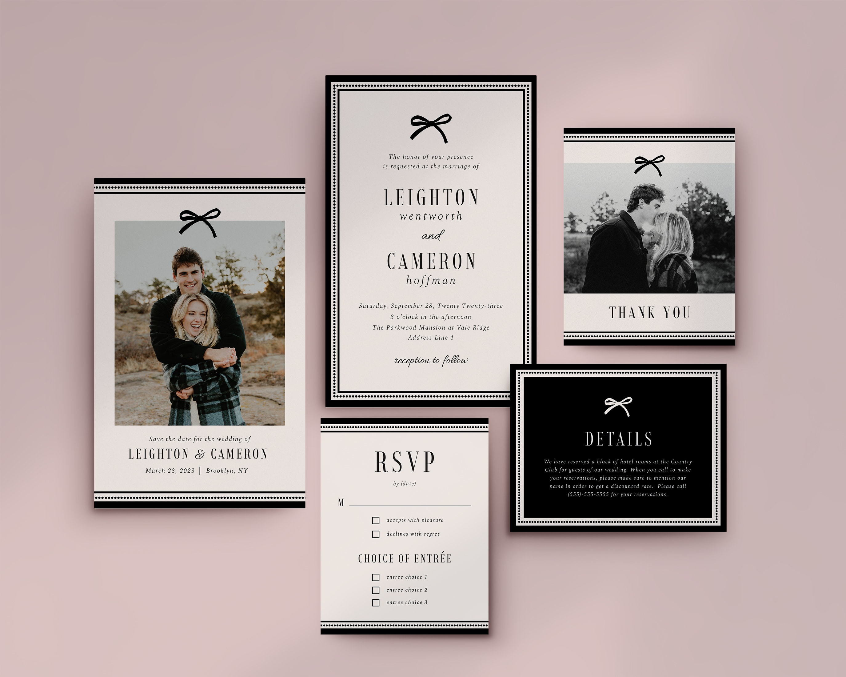 Photo focussed wedding invitation idea