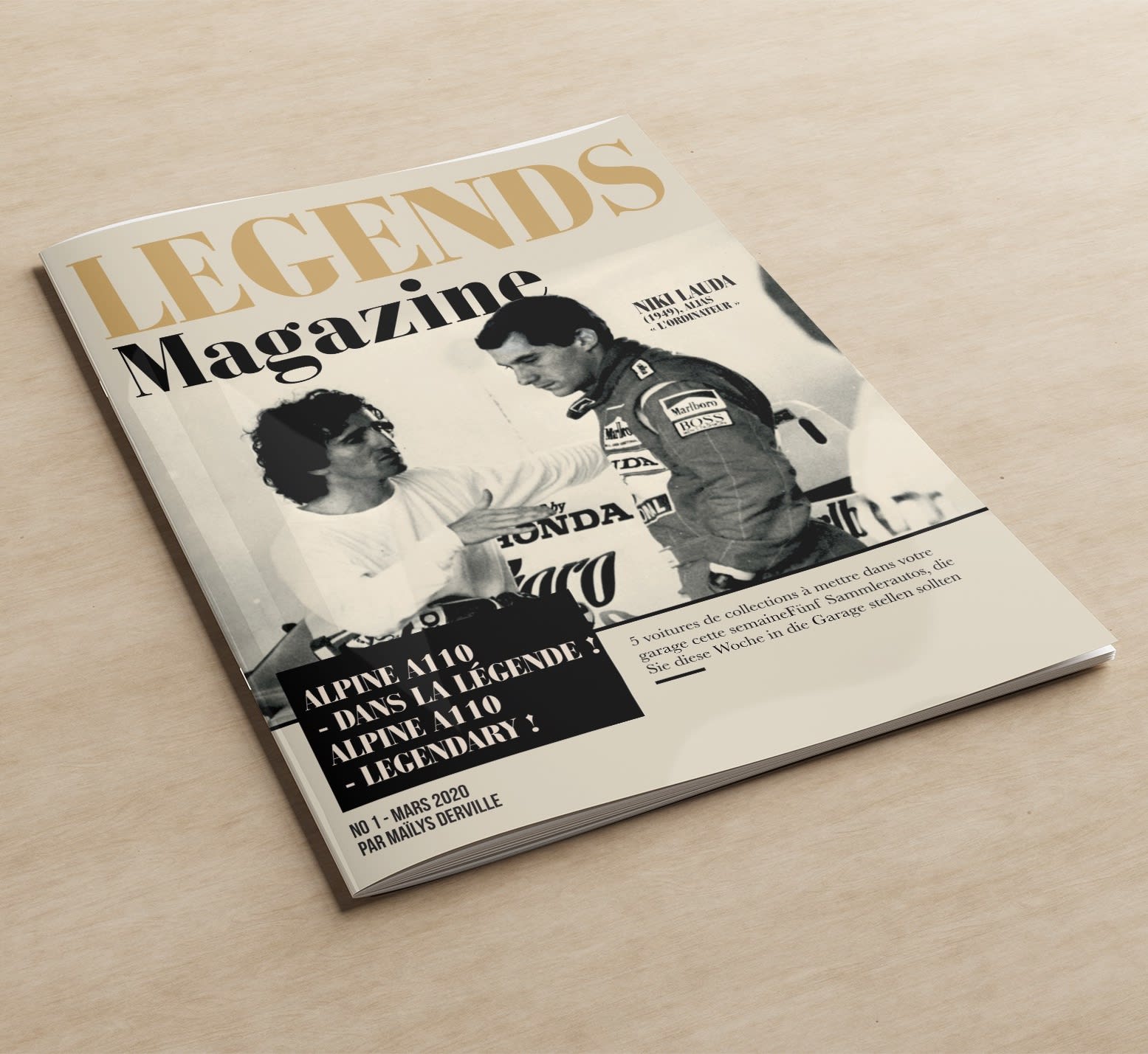 Example for traditional marketing: Classic magazine cover design