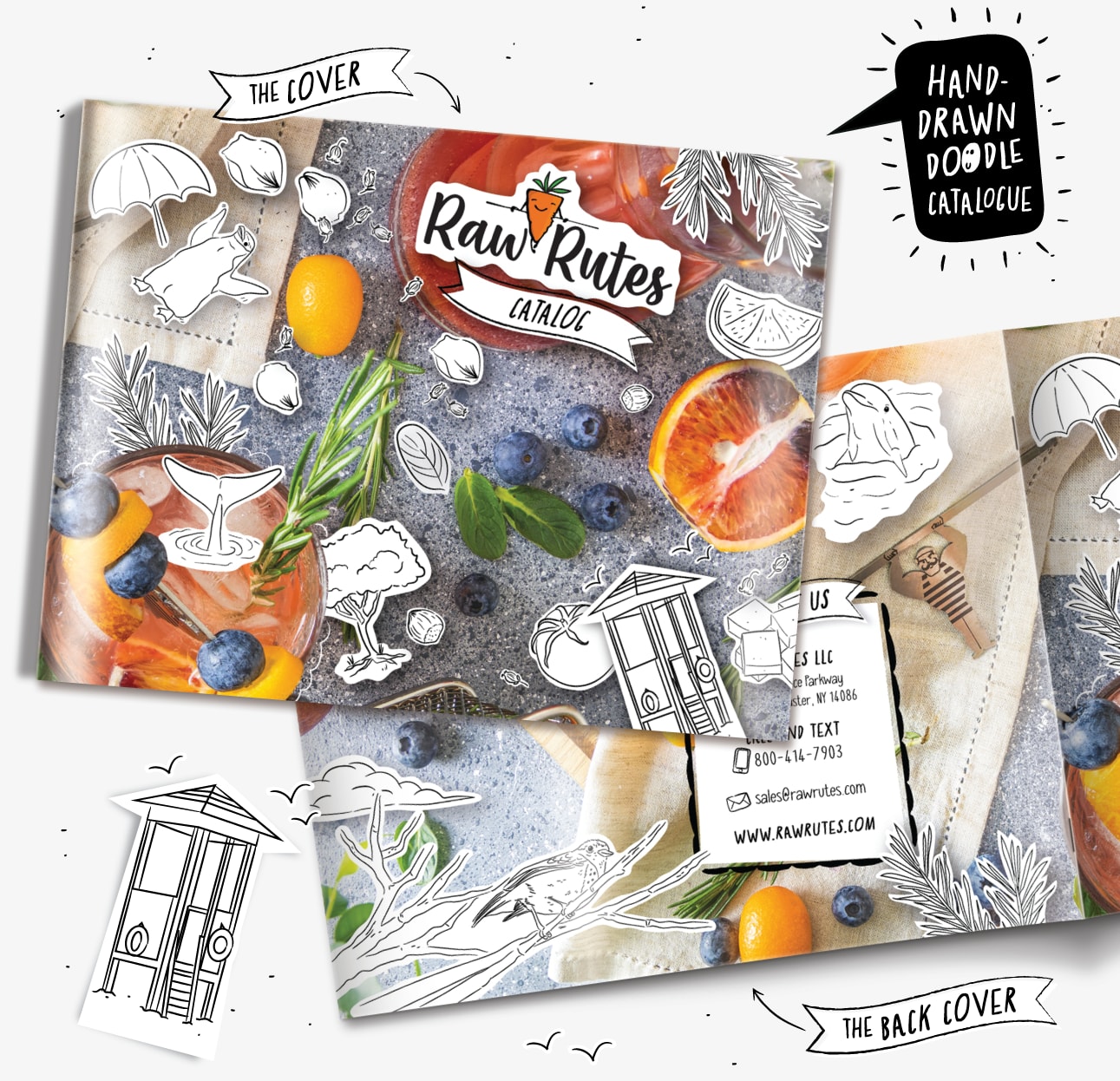 Creative brochure design for a food catalog