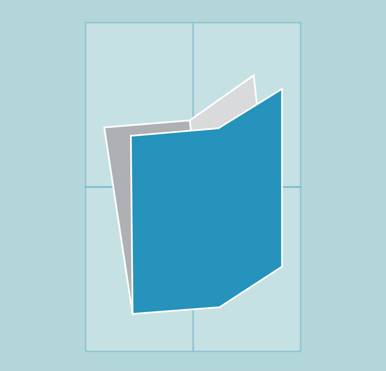 Half + half fold brochure