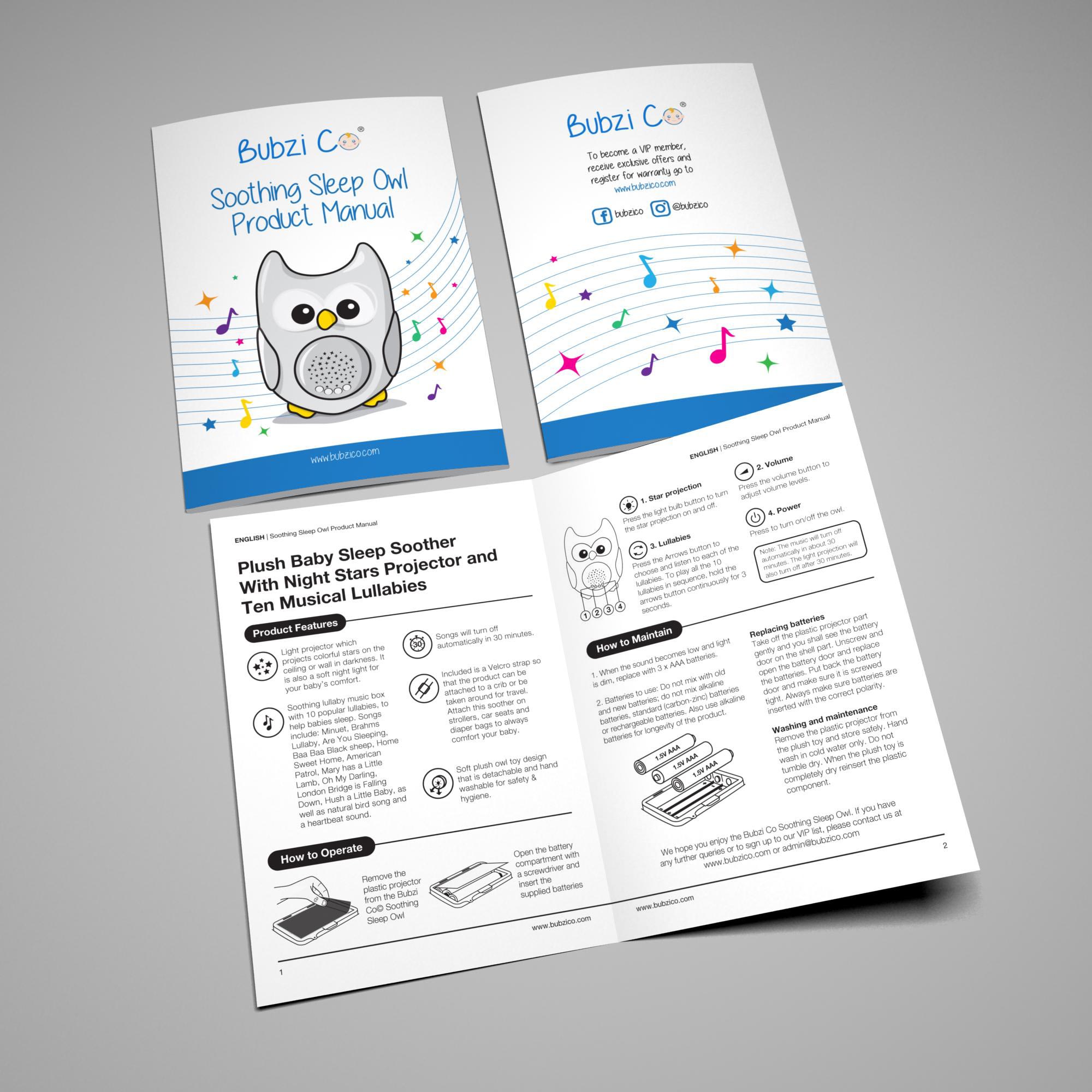 Bi-fold brochure design, front and back