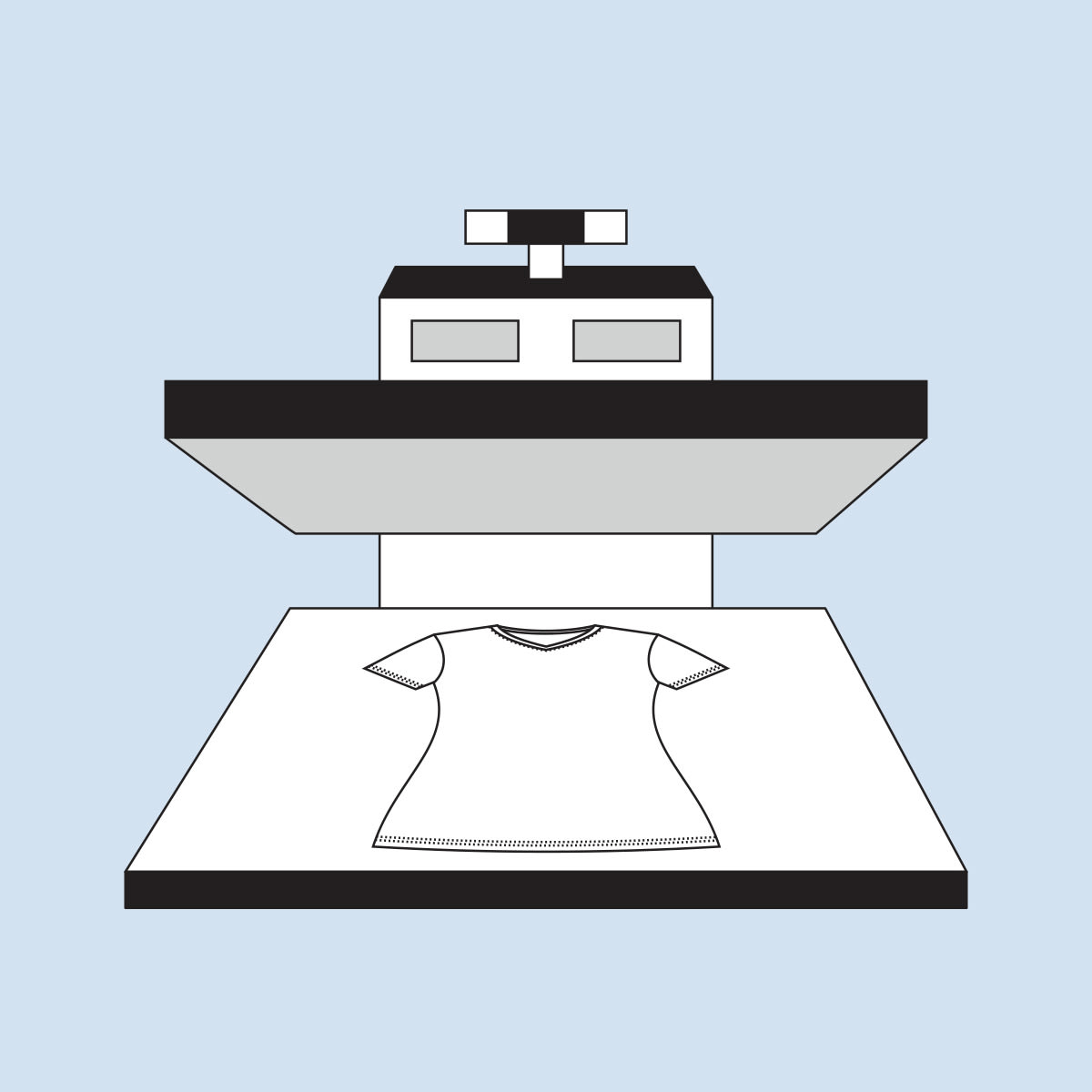 How to design a t-shirt: illustration of vinyl graphics printing