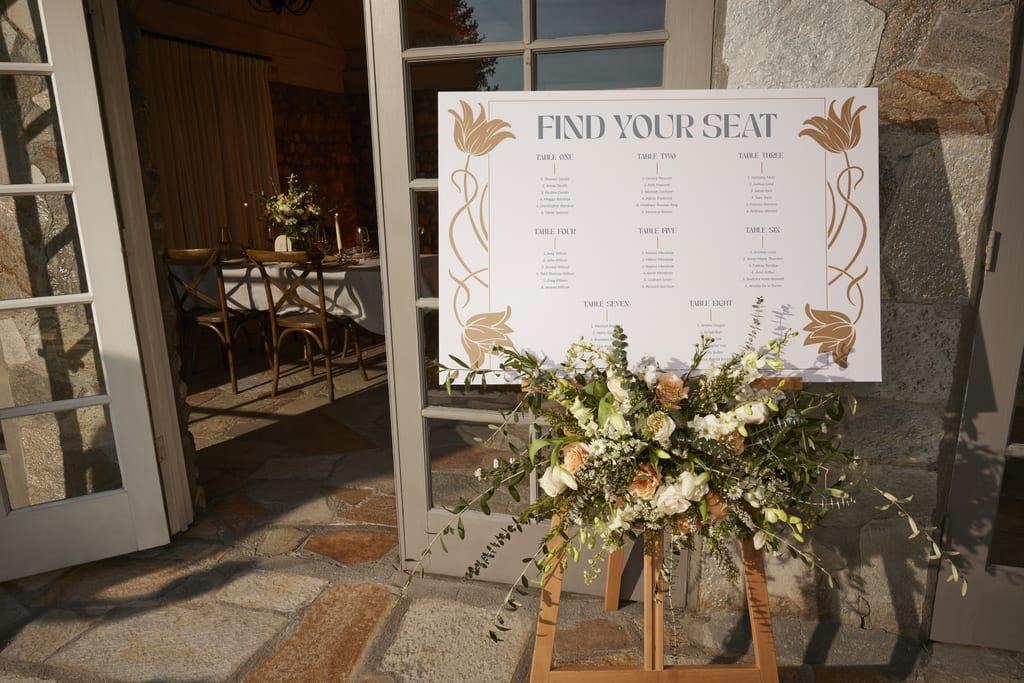 wedding reception seating chart