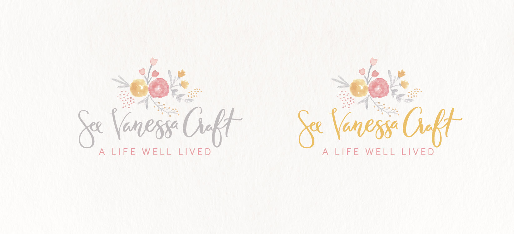 Design de logo repr&eacute;sentant des fleurs en aquarelle