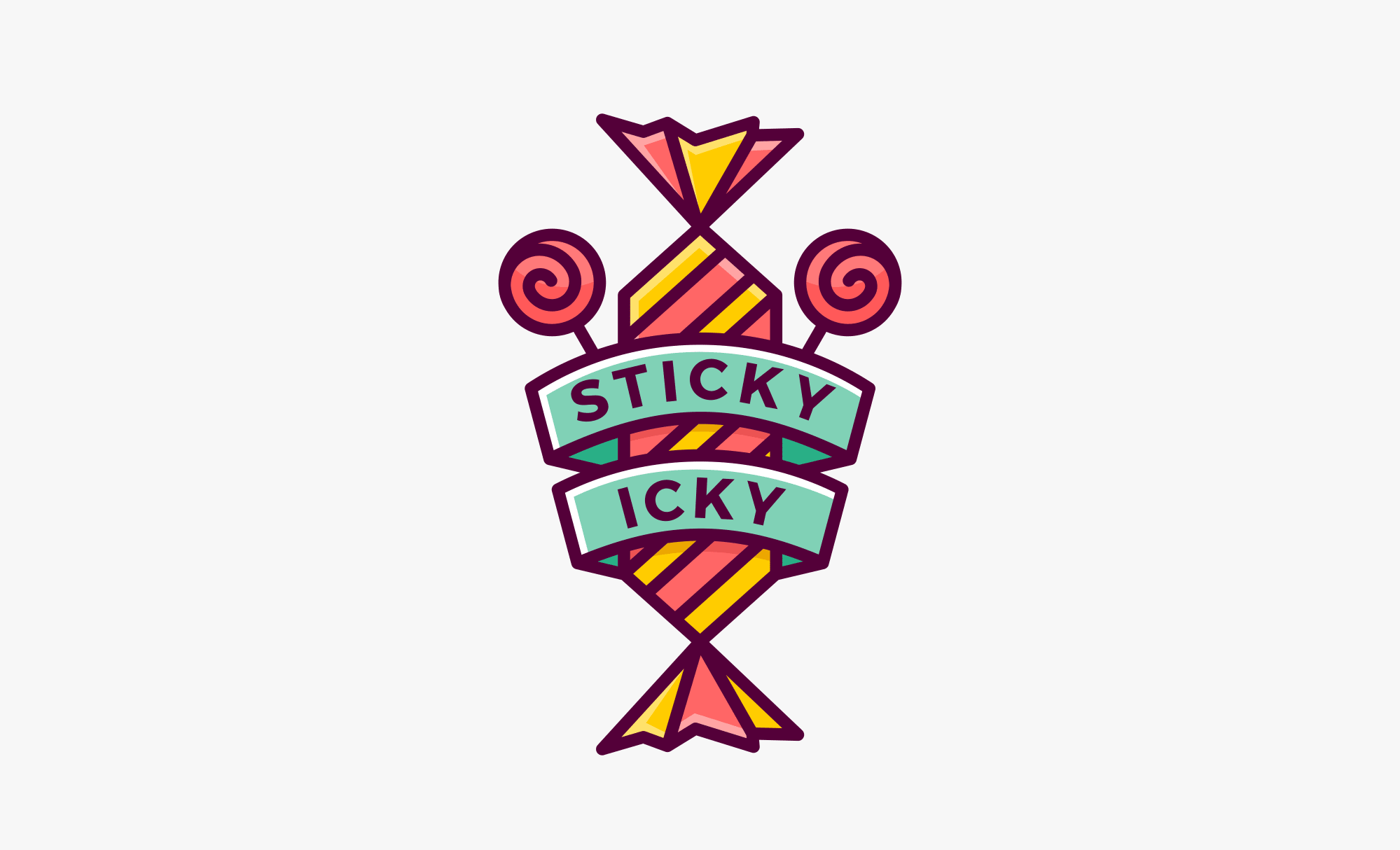 Logo de sucettes et de bonbon color&eacute;
