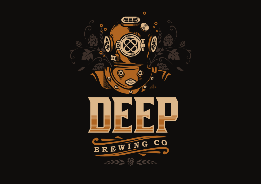 Design de logo repr&eacute;sentant un scaphandrier