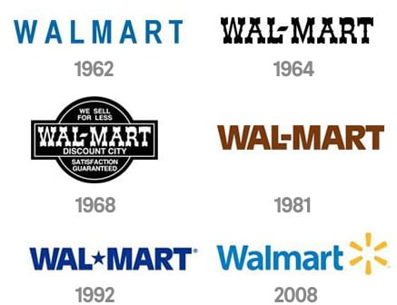 L'&eacute;volution du logo Walmart