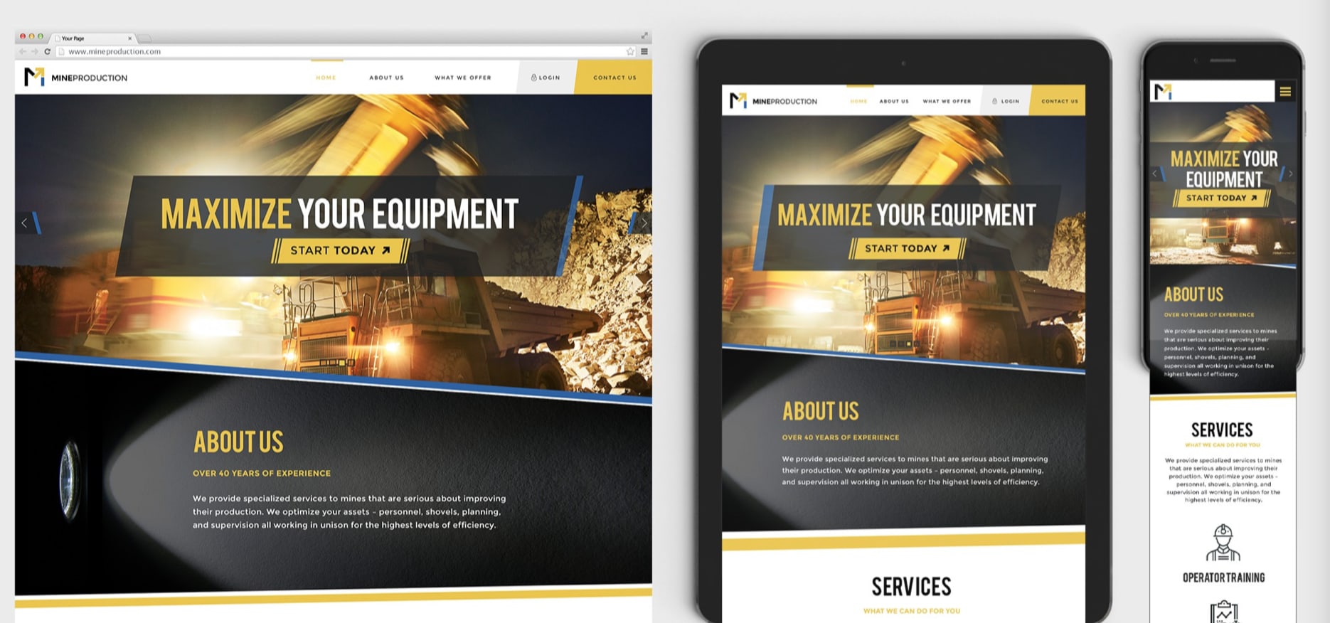 Responsive website design across three different devices