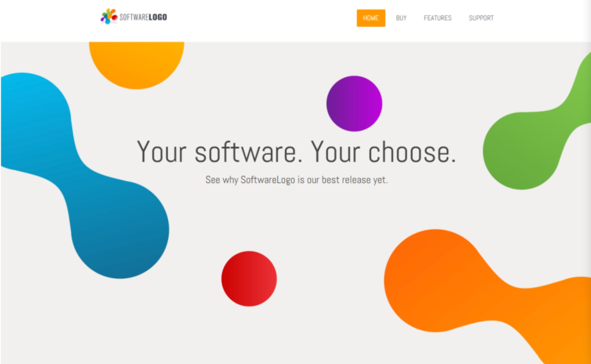 Website design that uses geometric shapes