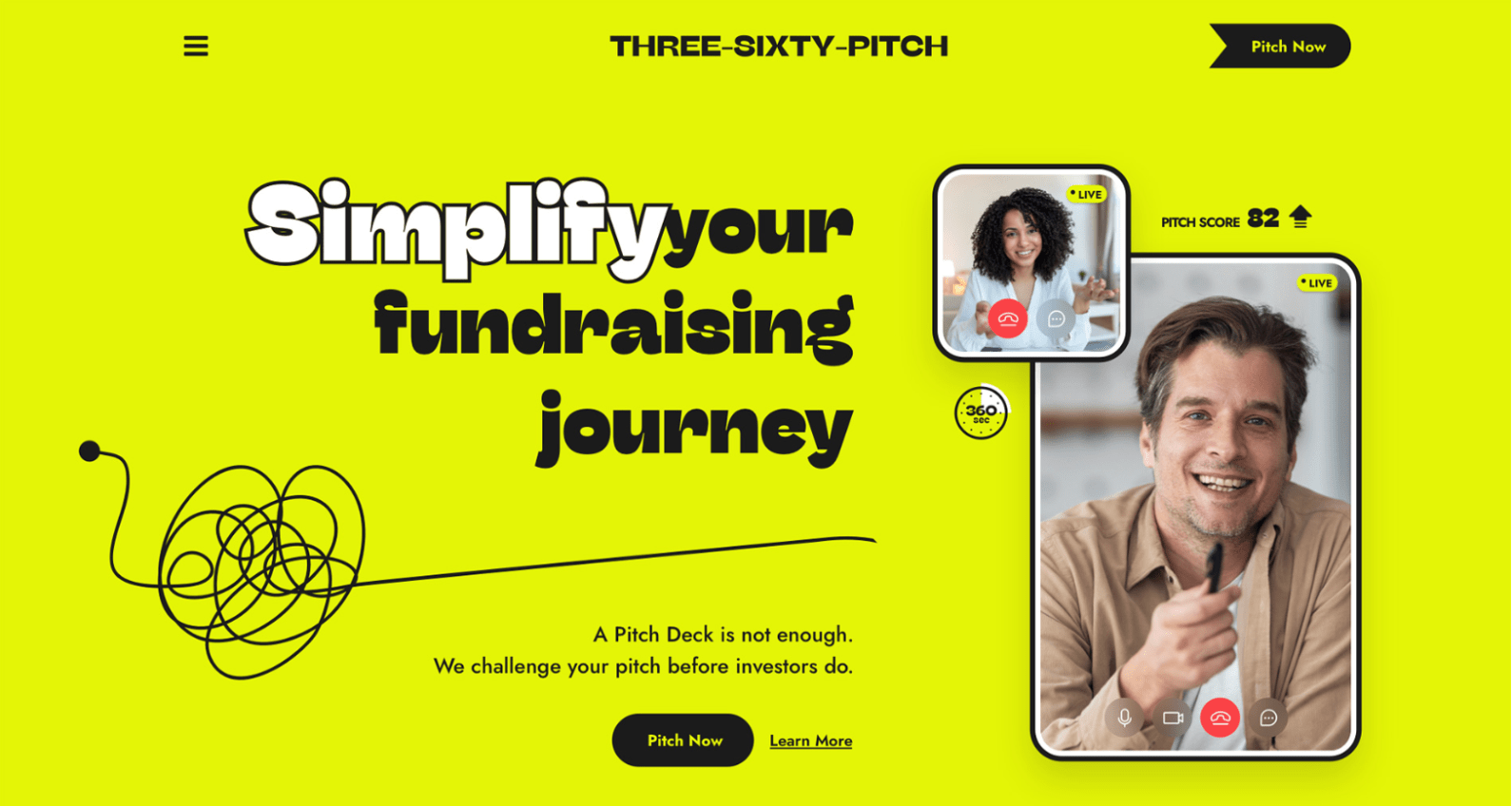 A website design that uses a vibrant lime green