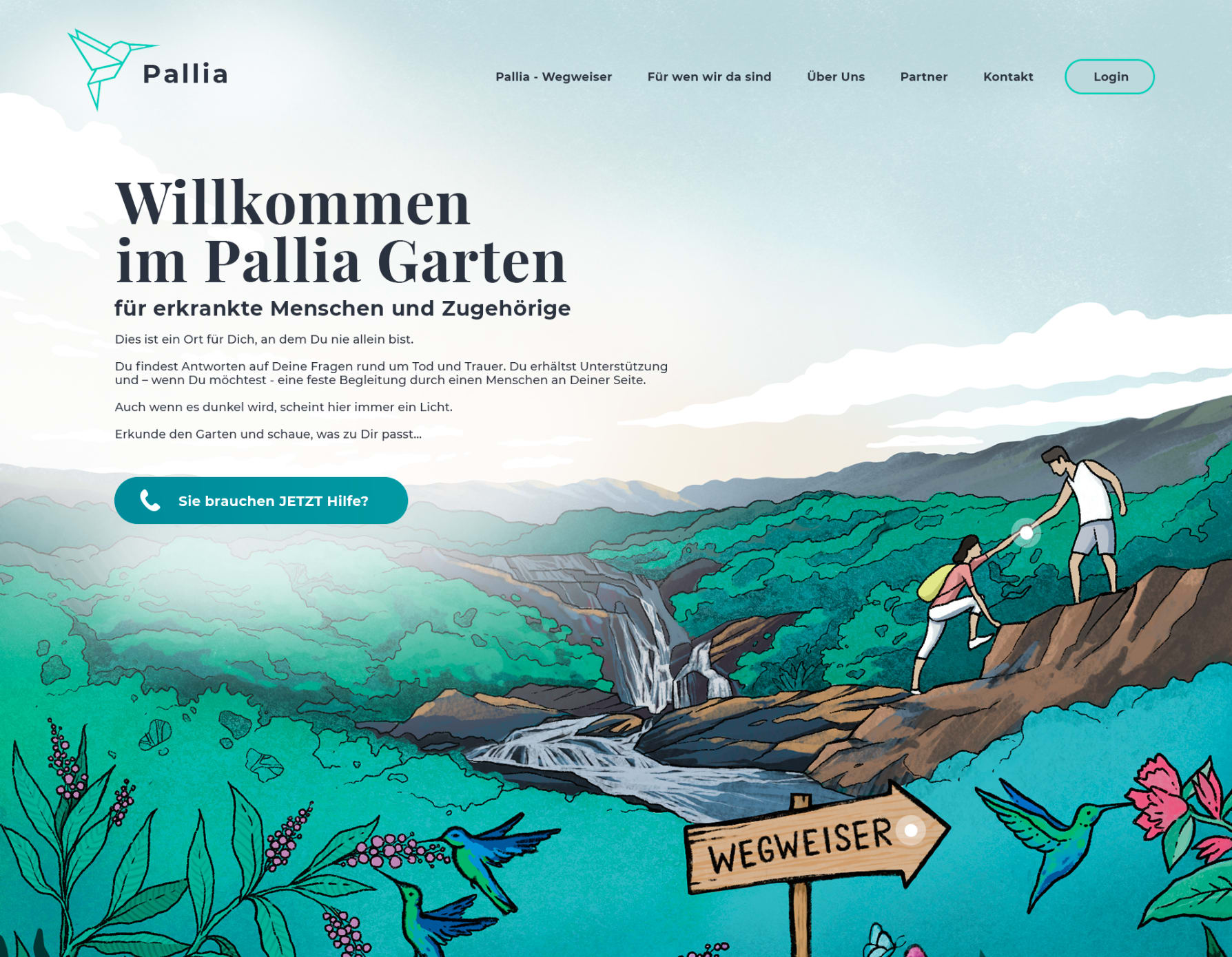 Website design that uses custom illustrations