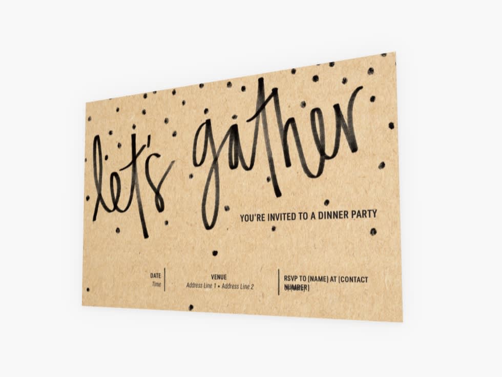 Dinner party invitation