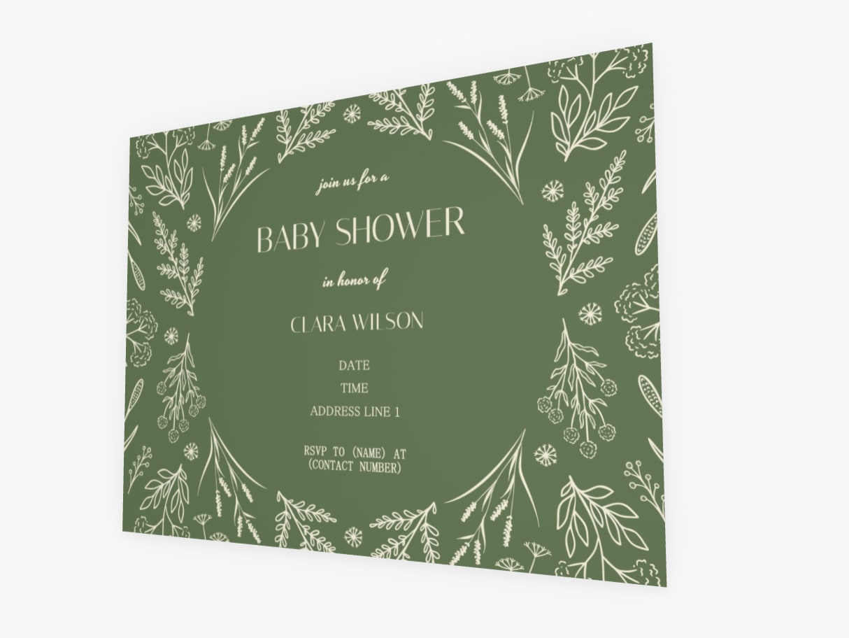 Baby shower invitation