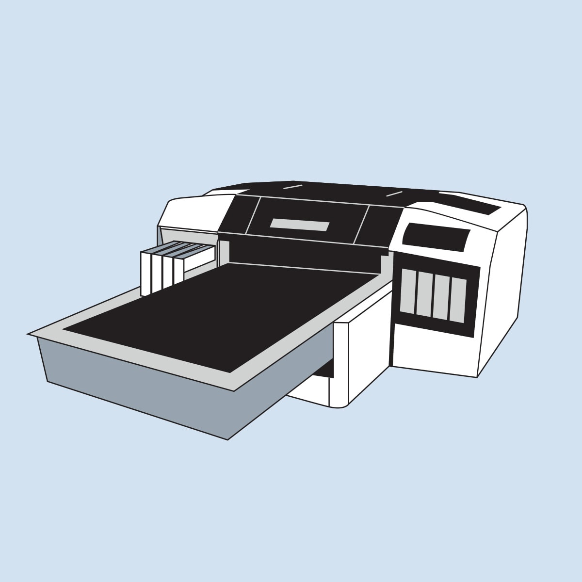 How to design a t-shirt: illustration of direct-to-garment printing