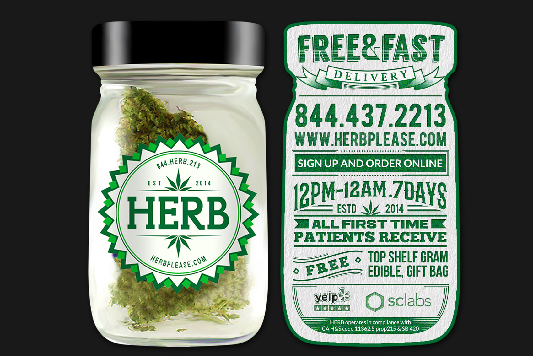 Busines card shaped like a spice jar