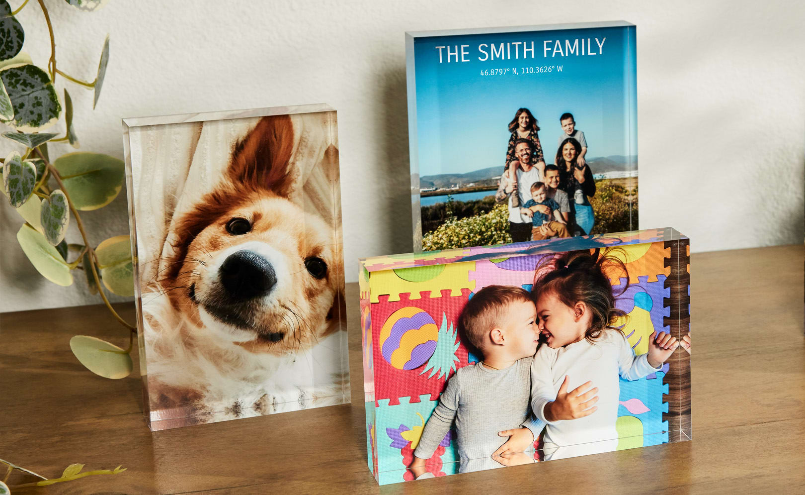 Custom acrylic photo block of babies
