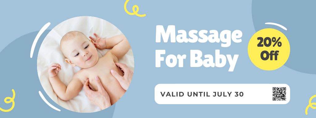 Custom coupon design for a massage for baby