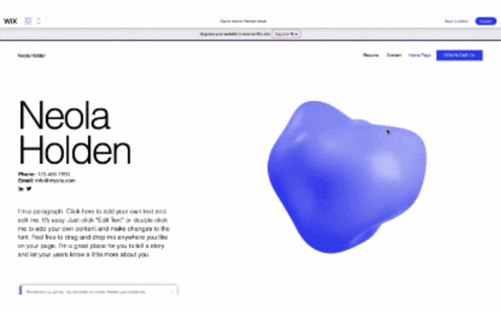 GIF of a scrolling animation made with a sticky video