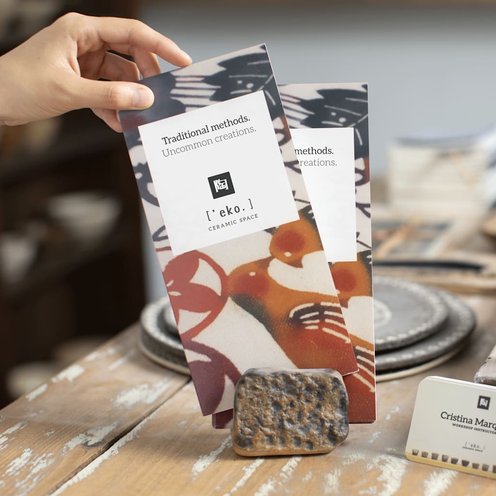 printed brochure on a table