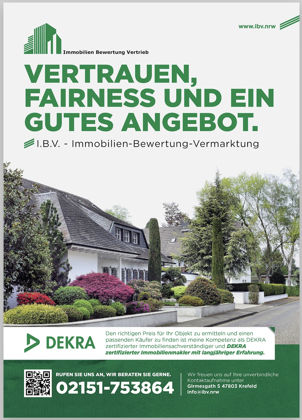 flyer avec des zones de texte vertes, des photos et du texte