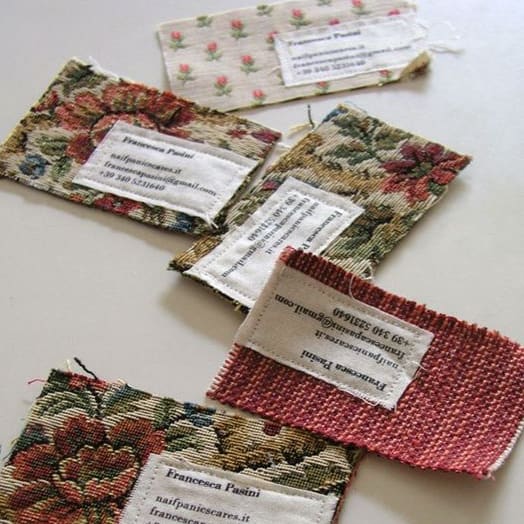 Jacquard fabric business card