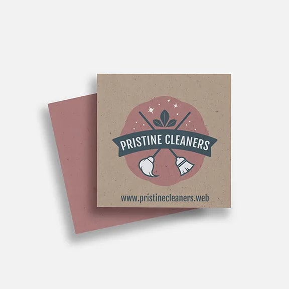 Professional business card idea for cleaning services