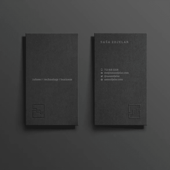 Professional business card idea