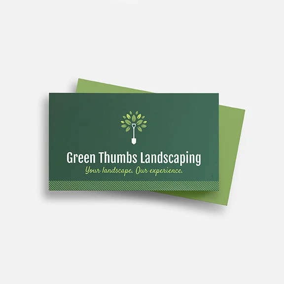 business card idea for landscaping services