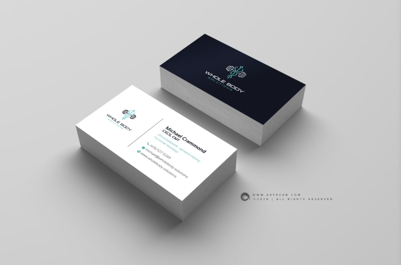 bodybuilder fitness business card idea