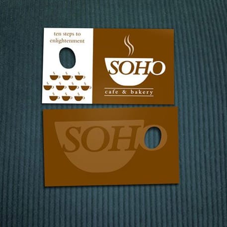 Business card idea for a coffee shop