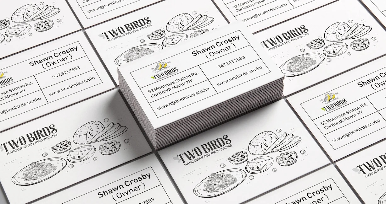 Business card design for Artisan Food