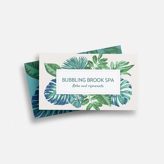 business card floreal design for a spa