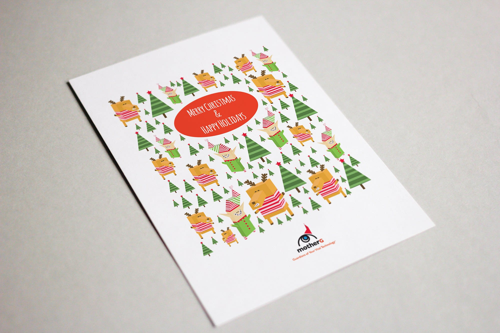 A corporate Christmas card design