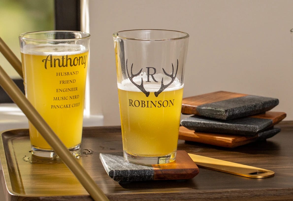 custom beer glass