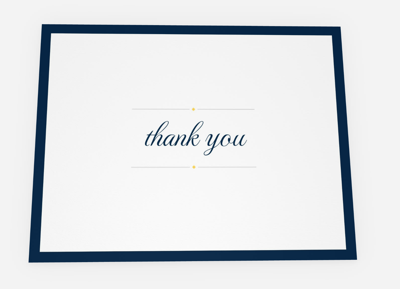 Traditional thank you card design