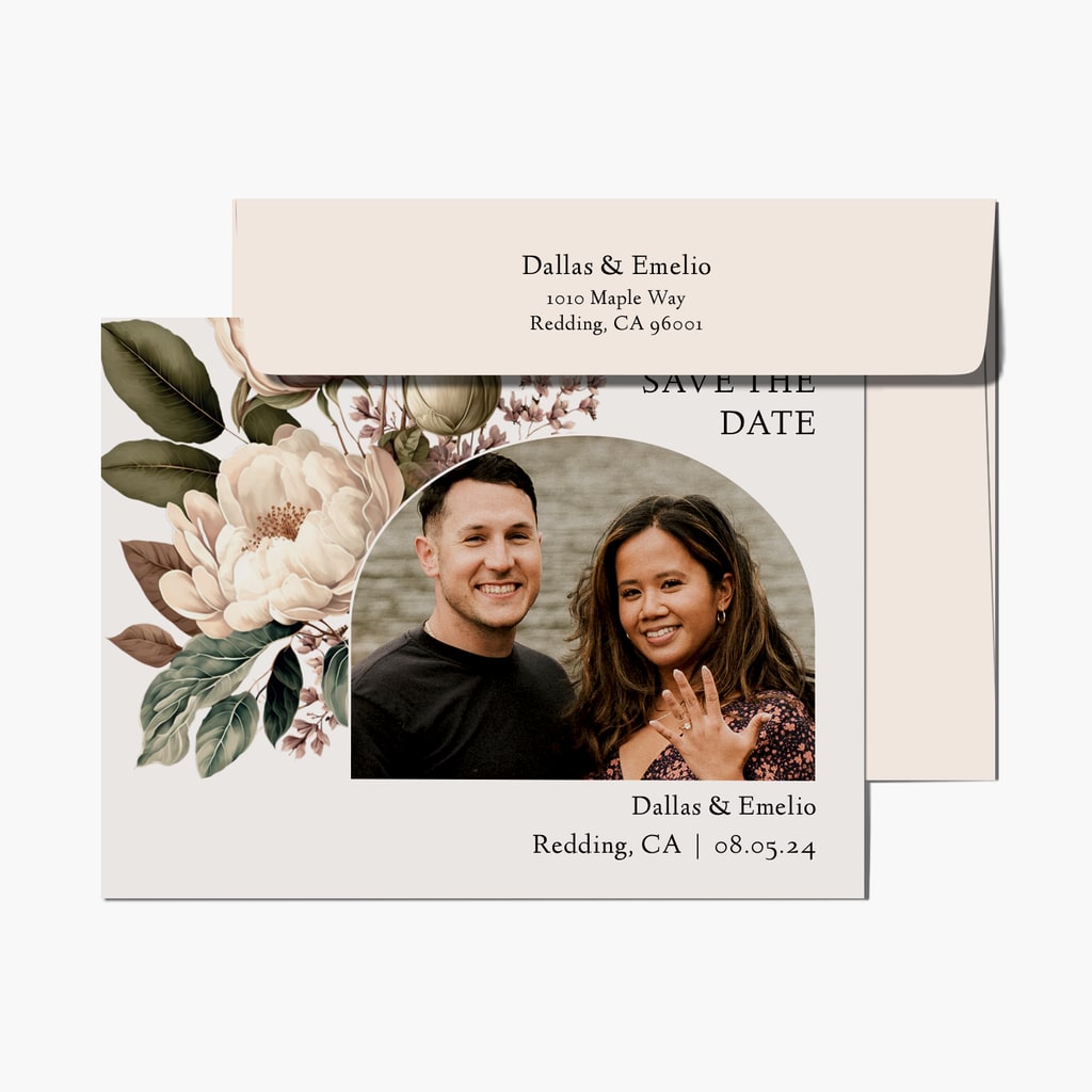 Save the date with addressed envelope
