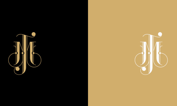 Art deco wedding logo idea