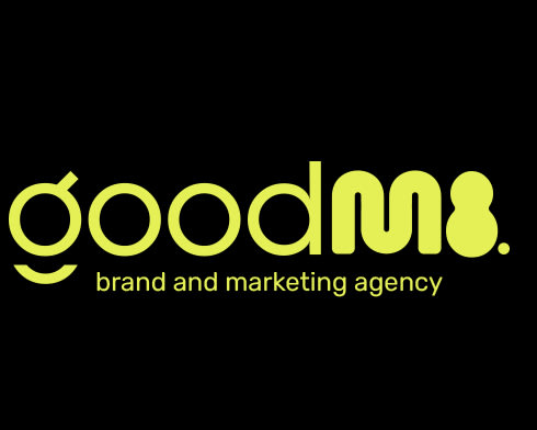 Neon yellow and black business card with bold letters