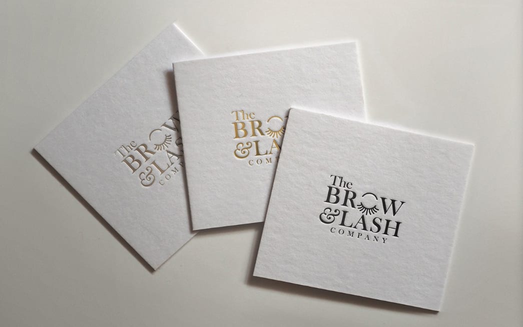 The Brow & Lash Company logo using subtle icons Logo Trend