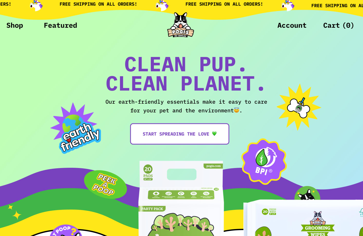 A scrapbook-inspired website for puppy training pads